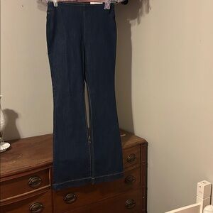 INC International Concepts Womens Size 12 Bootcut Pull-On Jeans Dark Indigo 294